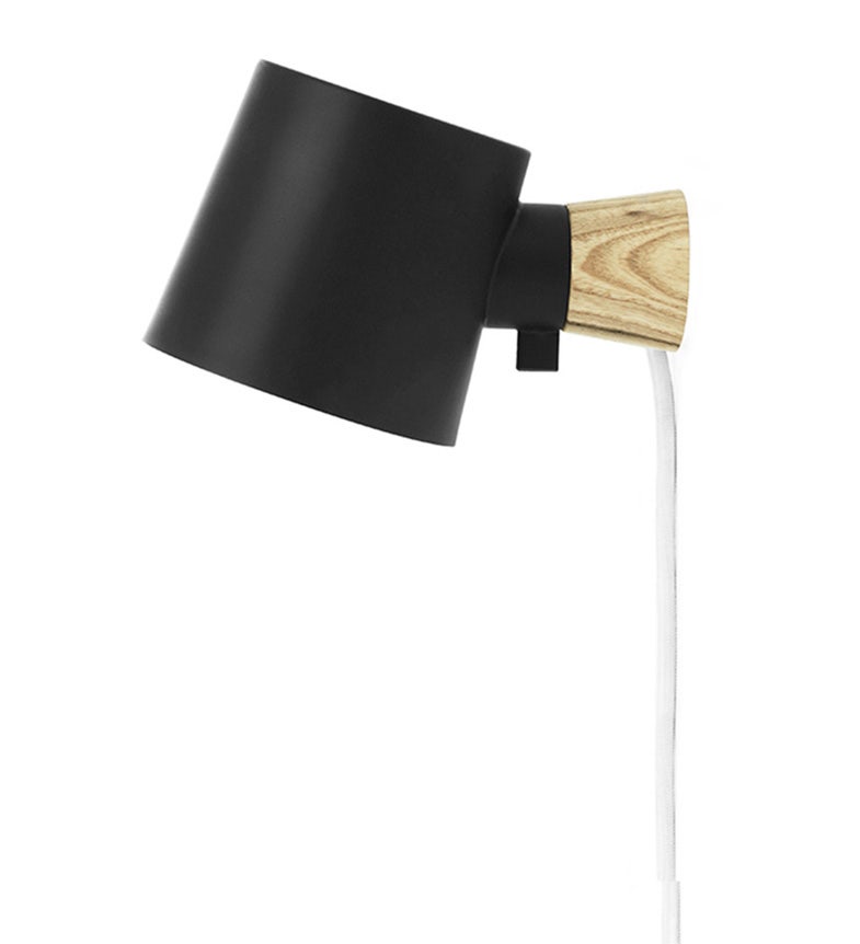 CLEARANCE Normann Copenhagen Rise Wall Lamp, Plug-In, Black