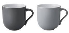 Stelton Emma - Set Di 2 Tazze Grandi In Gres, Grigio, 0,38 L, Design Danese