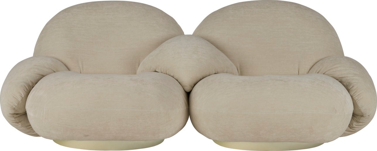 GUBI Pacha 2 Seater Sofa with Armrests, Including Middle Armrest - Fully Upholstered