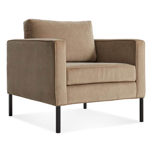 Blu Dot Paramount Velvet Lounge Chair