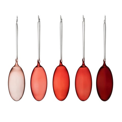 Iittala Glass Balls - 3.25 inch Red (Set of 5)