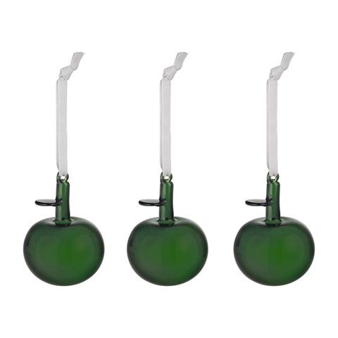 CLEARANCE Iittala Glass Apple (Set of 3) > Green