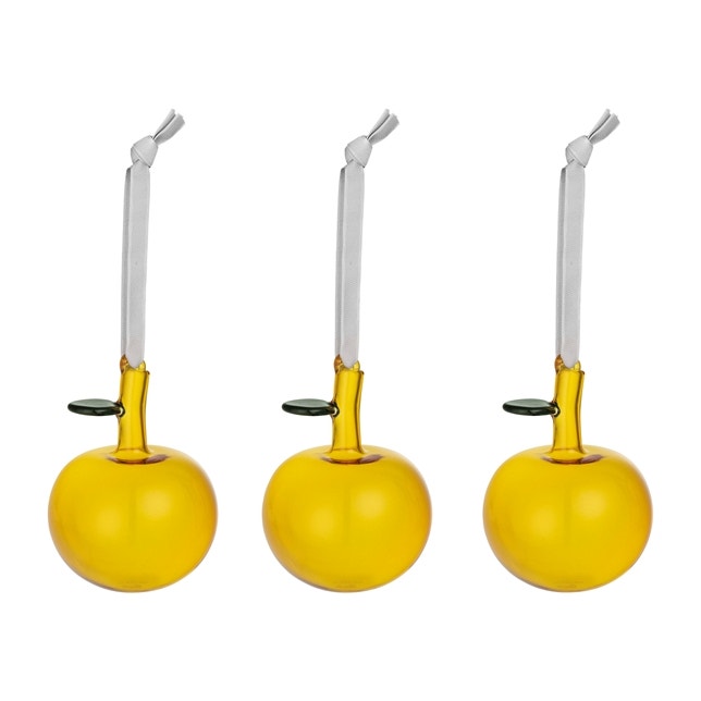 CLEARANCE Iittala Glass Apple (Set of 3) > Yellow
