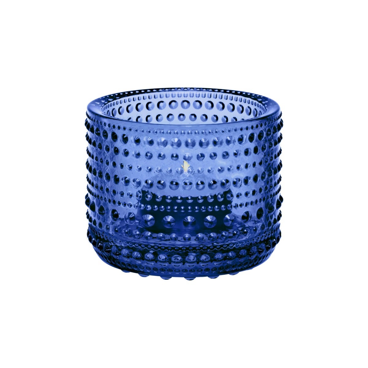 CLEARANCE Iittala Kastehelmi Tealight Candleholder, Ultramarine Blue