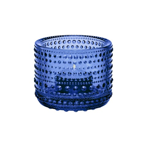 CLEARANCE Iittala Kastehelmi Tealight Candleholder, Ultramarine Blue