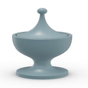 CLEARANCE Vitra Ceramic Container No.2, Ice Gray