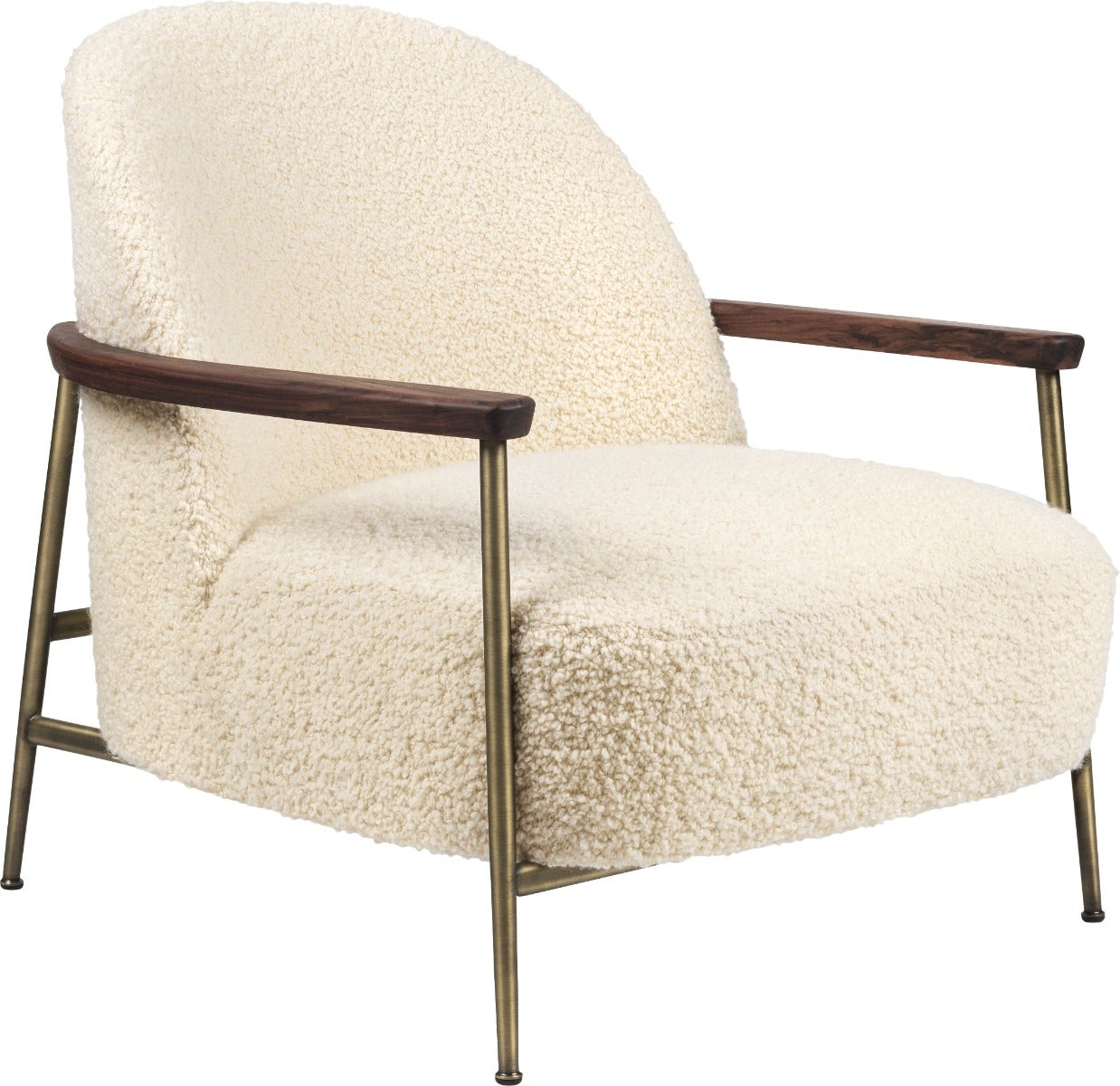 GUBI Sejour Lounge Chair with Armrest - Fully Upholstered