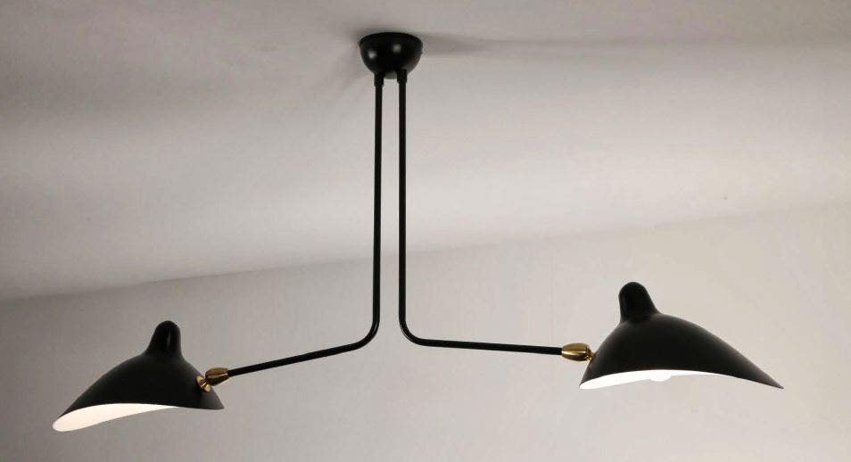 Serge Mouille Ceiling Lamp - 2 Still Arms