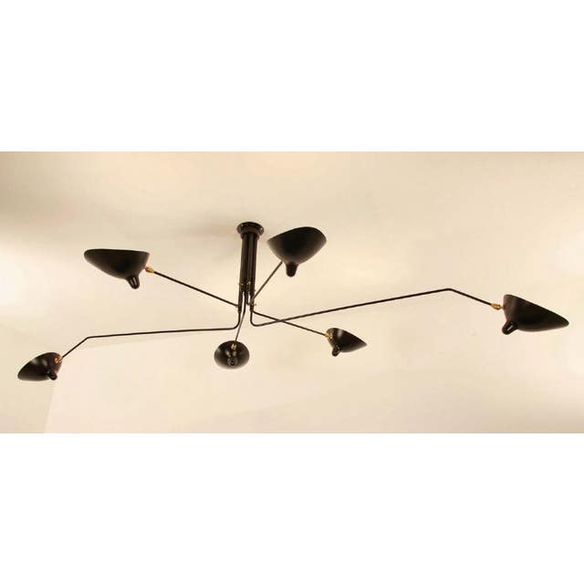 Serge Mouille Ceiling Lamp - 6 Rotating Arms