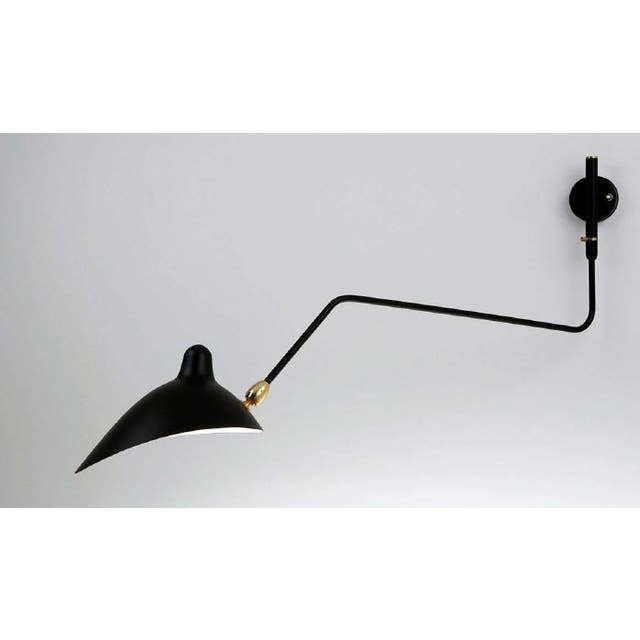 Serge Mouille Large Wall Lamp - 1 Rotating Curved Arm