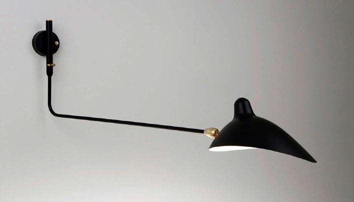 Serge Mouille Large Wall Lamp - 1 Rotating Straight Arm