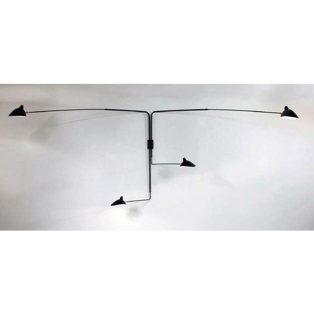 Serge Mouille Large Wall Lamp - 4 Rotating Straight Arms