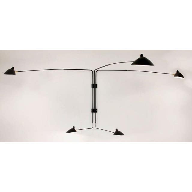 Serge Mouille Large Wall Lamp - 5 Rotating Straight Arms