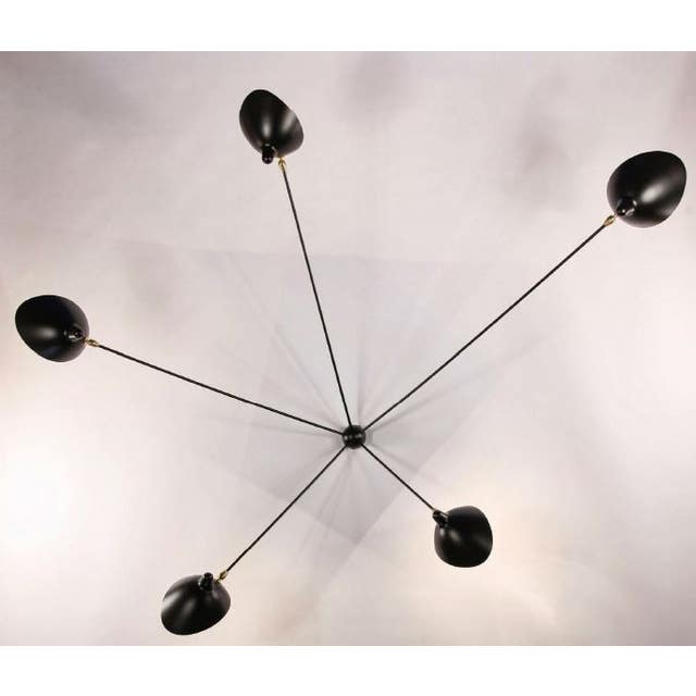Serge Mouille Spider Large Wall Lamp - 5 Still Arms
