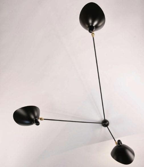 Serge Mouille Spider Ceiling Lamp - 3 Still Arms