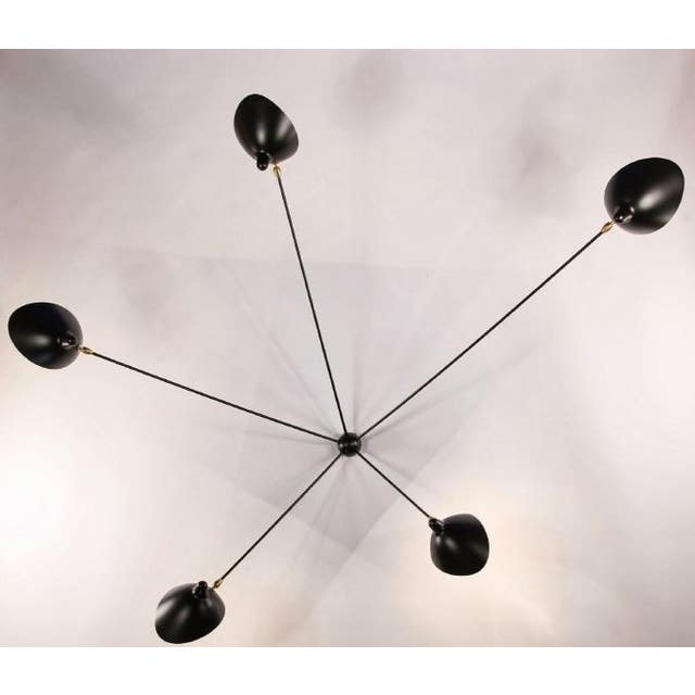 Serge Mouille Spider Ceiling Lamp - 5 Still Arms