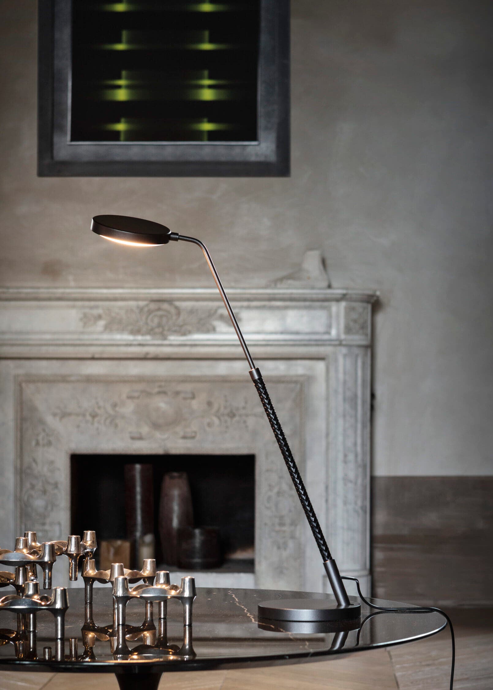 Penta Spoon Table Lamp - Grey metal
