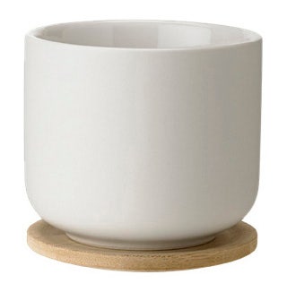 CLEARANCE Stelton Theo Mug with Coaster, Sand