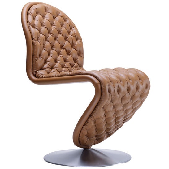 Verpan System 1-2-3 Deluxe Dining Chair with Round Base