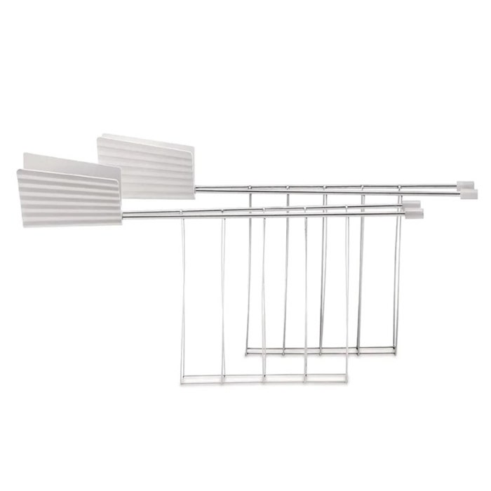 CLEARANCE Alessi MDL08 Plisse Toaster Rack (Set of 2) - White