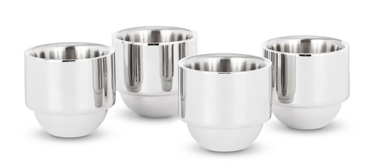 CLEARANCE Tom Dixon Brew Espresso Cups in Stainless Steel (Set of 4)