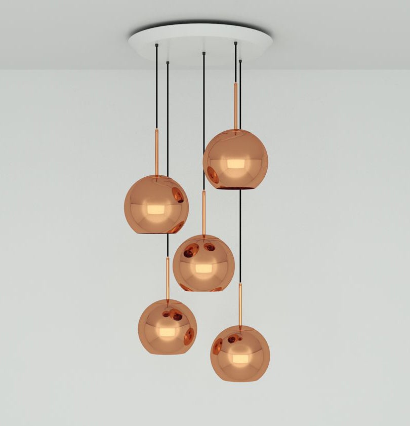 Tom Dixon Copper 25 cm Round Pendant System