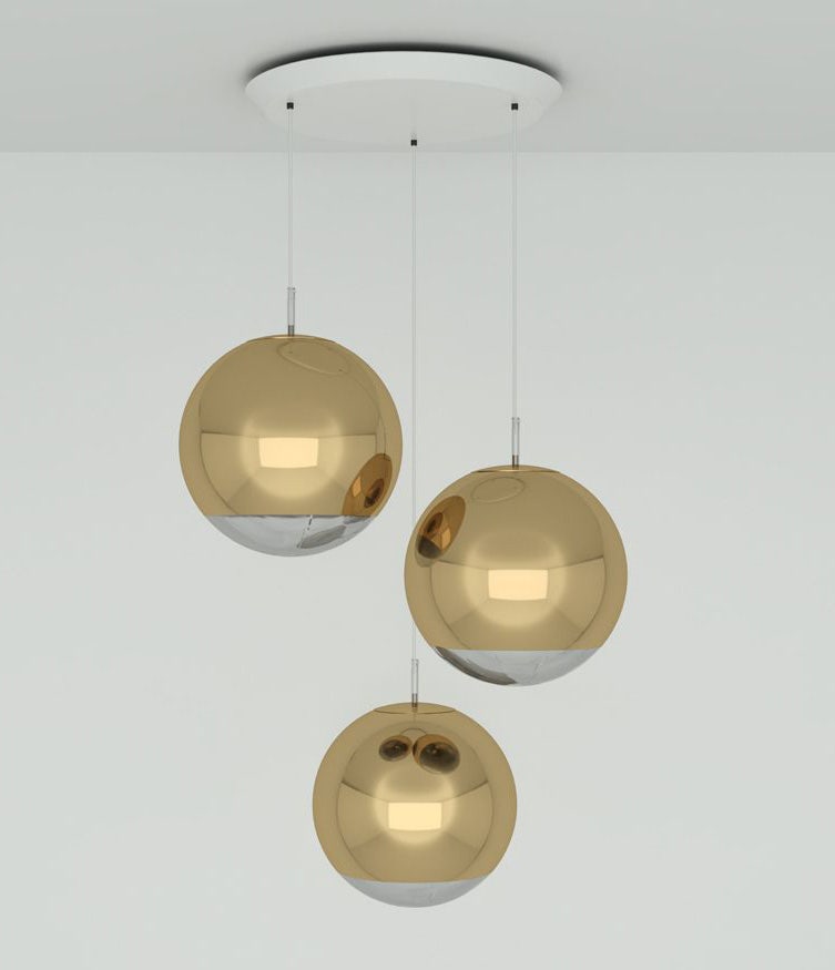 Tom Dixon Mirror Ball 40 cm Round Pendant System