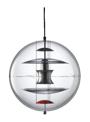 Verpan VP Globe Coloured Glass Pendant Lamp