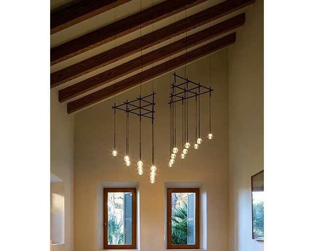 Algorithm Triangular Led Pendant Vibia Algorithm 0827 10-Light Triangular Pendant Lamp