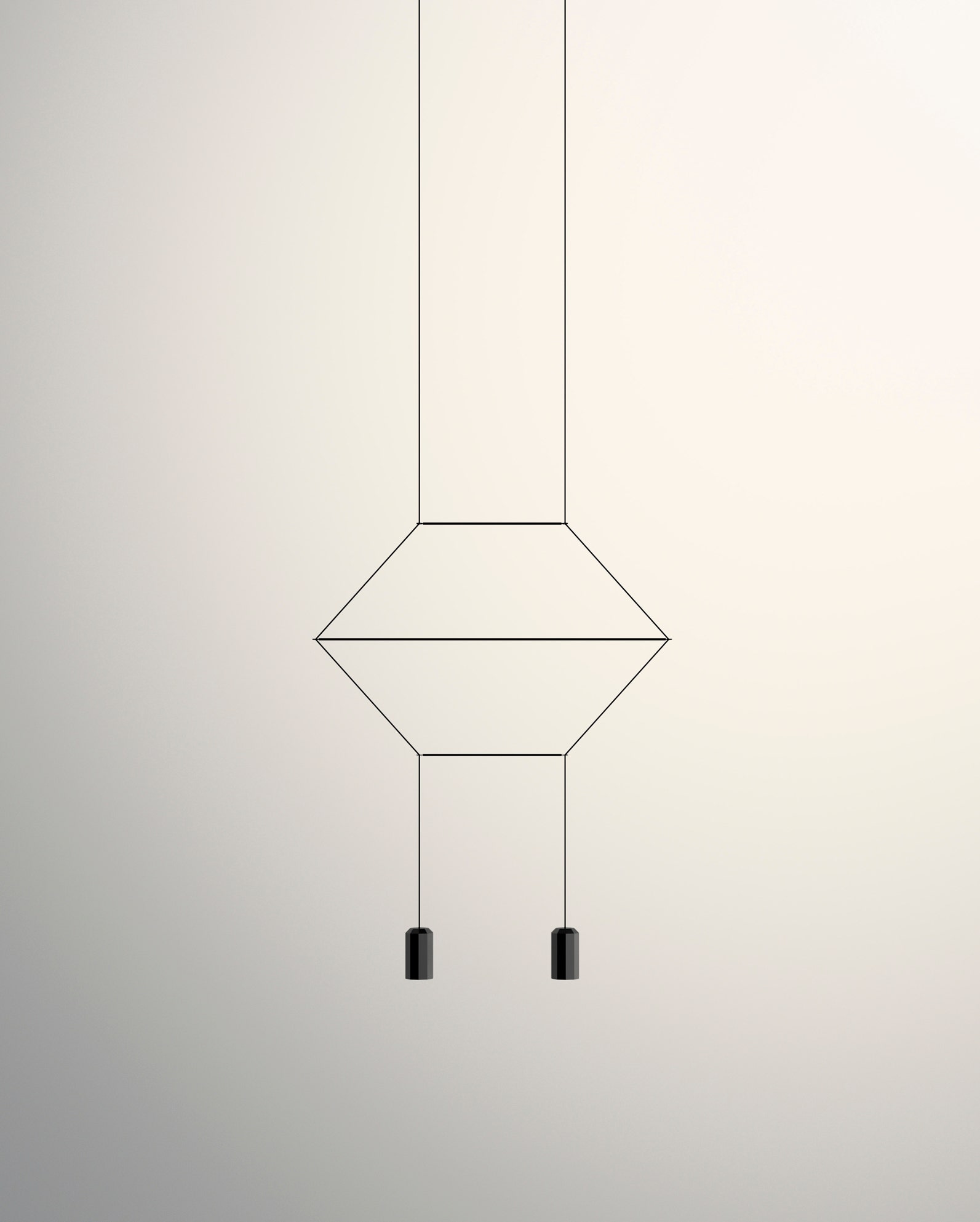 Vibia Wireflow Lineal 0320 2-Light Pendant Lamp