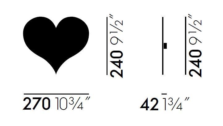 Vitra Metal Wall Relief - Red Little Heart