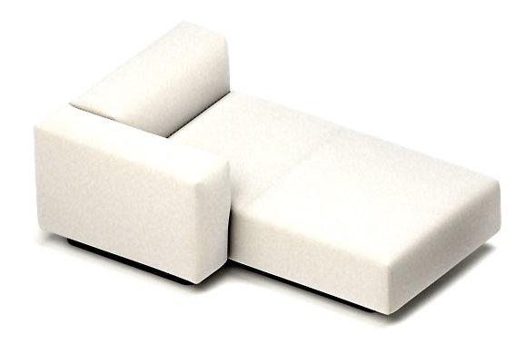 Vitra Soft Modular Sofa - Chaise Longue Element, Left