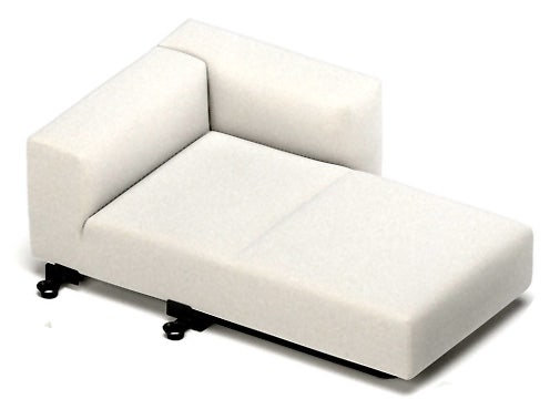 Vitra Soft Modular Sofa - Chaise Longue Element, Right
