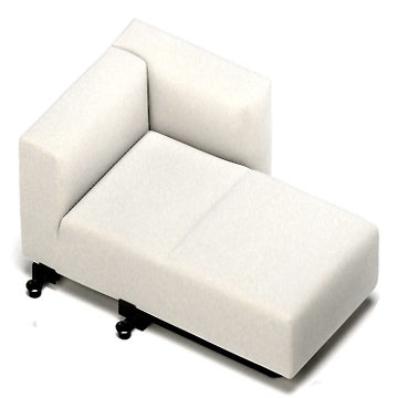 Vitra Soft Modular Sofa - Chaise Longue Element, Right