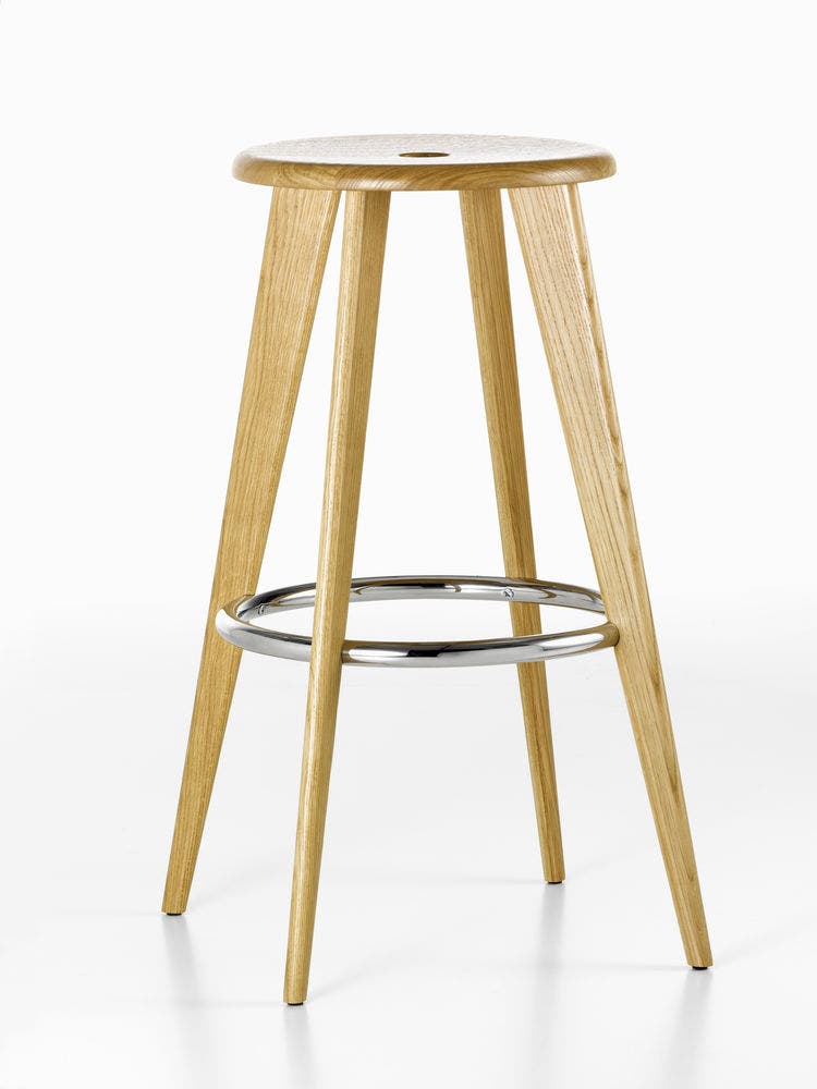 Vitra/Tabouret Haut　ダークオーク Prouve Tabouret Haut Bar Stool | Vitra