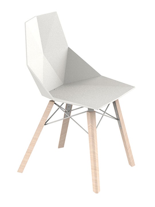 Vondom Faz Chair - Wood Leg (Priced Each, Sold in Sets of 4)