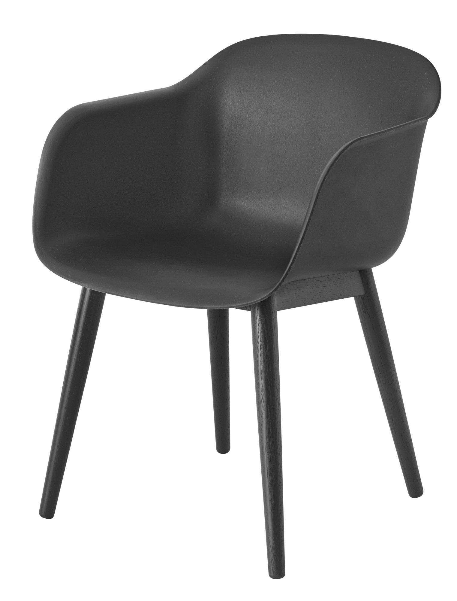 Muuto Fiber Wood Base Armchair, 80% Recycled Plastic