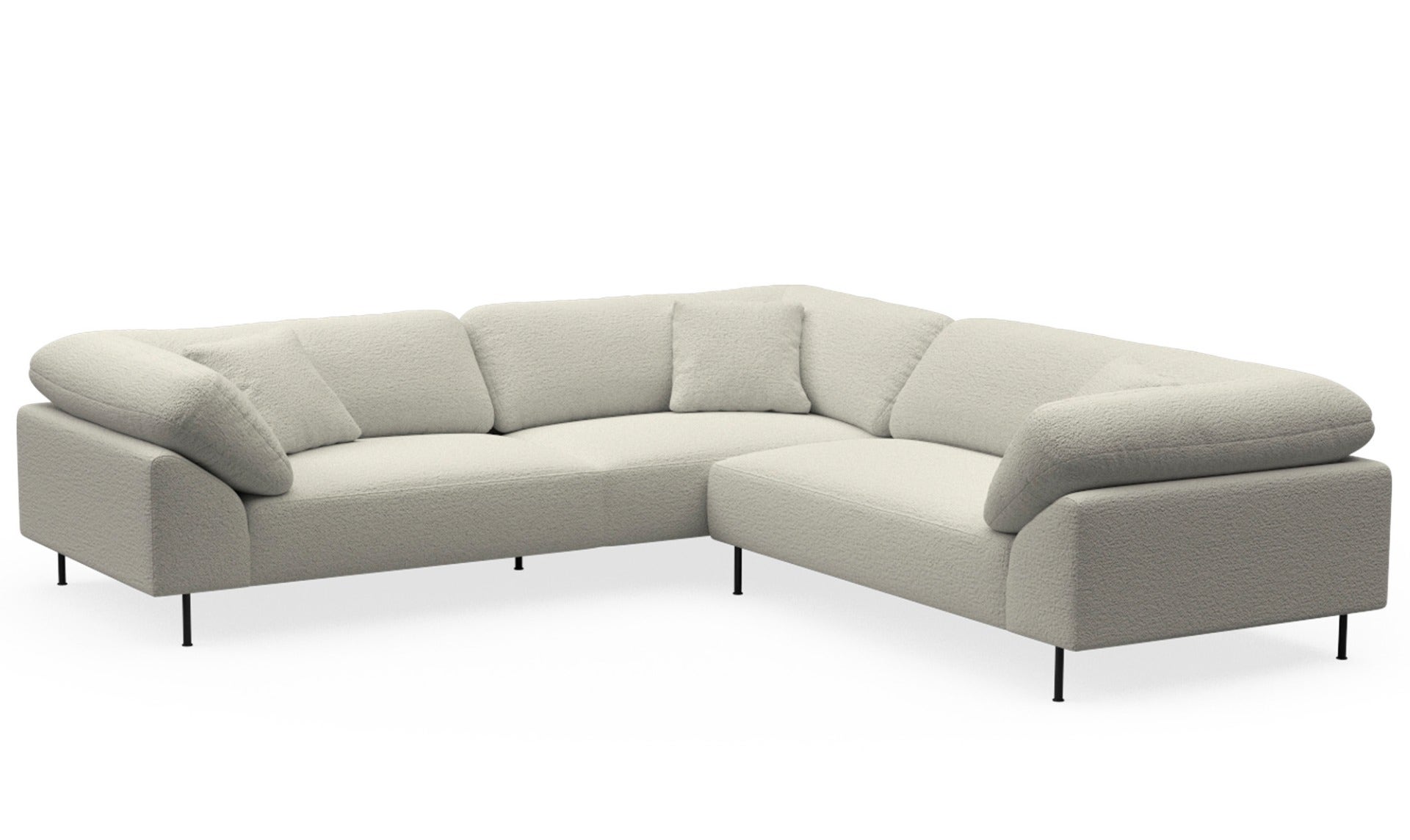 Woud Collar Sectional 4 Sofa