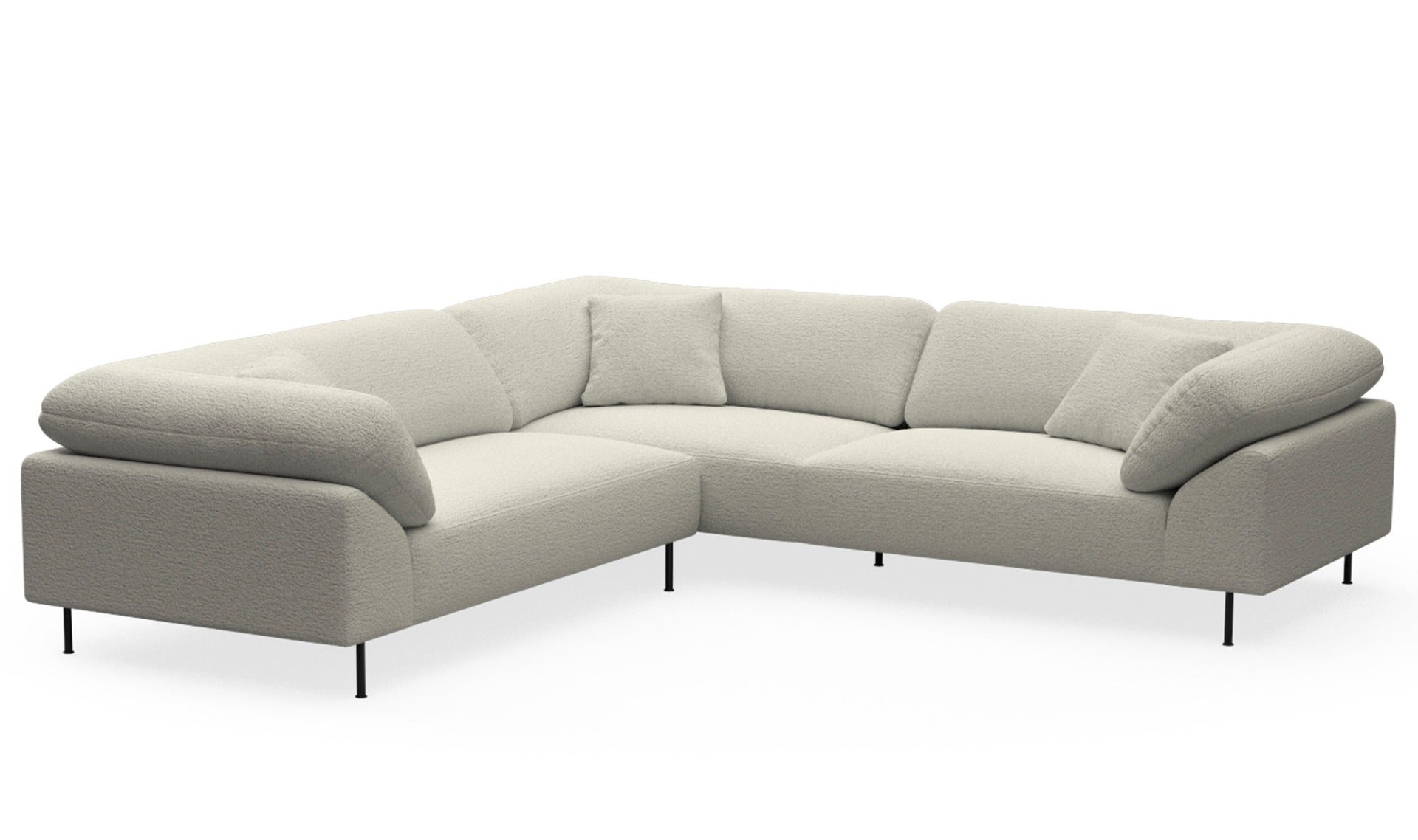 Woud Collar Sectional 5 Sofa