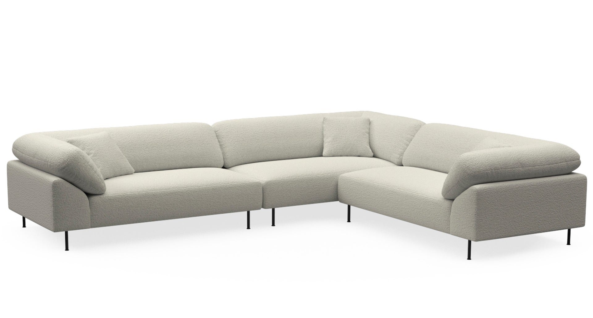Woud Collar Sectional 6 Sofa