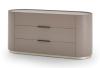 Walnut (Canaletto) Structure, Champagne Matt Plinth and Brown (Moro) Hard Leather Handle