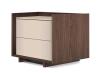 Walnut (Canaletto) Structure, Beige (Seta) Matt Laquered Top and Drawers
