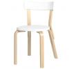 Natural Lacquered Legs, White Seat and Back