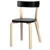 Natural Lacquered Legs, Black Seat and Back