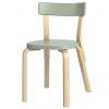 Natural Lacquered Legs, Green Seat and Back