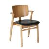 Natural Lacquered Oak / Black Leather Prestige