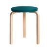 Natural Lacquered Legs, Petrol Lacquered Seat