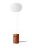 Red Travertine Stone / Bronzed Brass