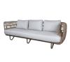 Natural Frame with Light Grey Cushions