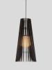 Dark Stained Walnut Shade, Black Metal Accents